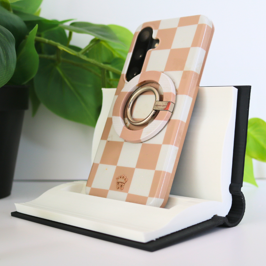 Open Book Phone Holder