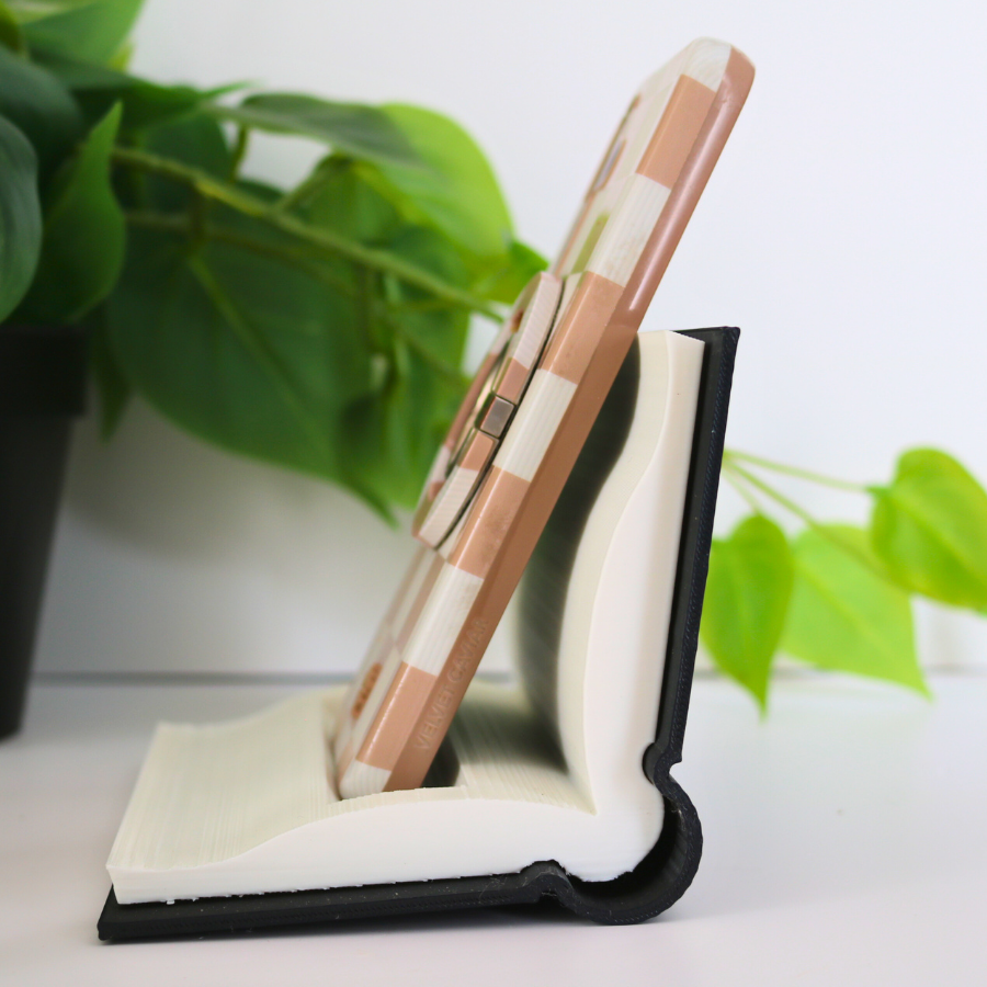 Open Book Phone Holder