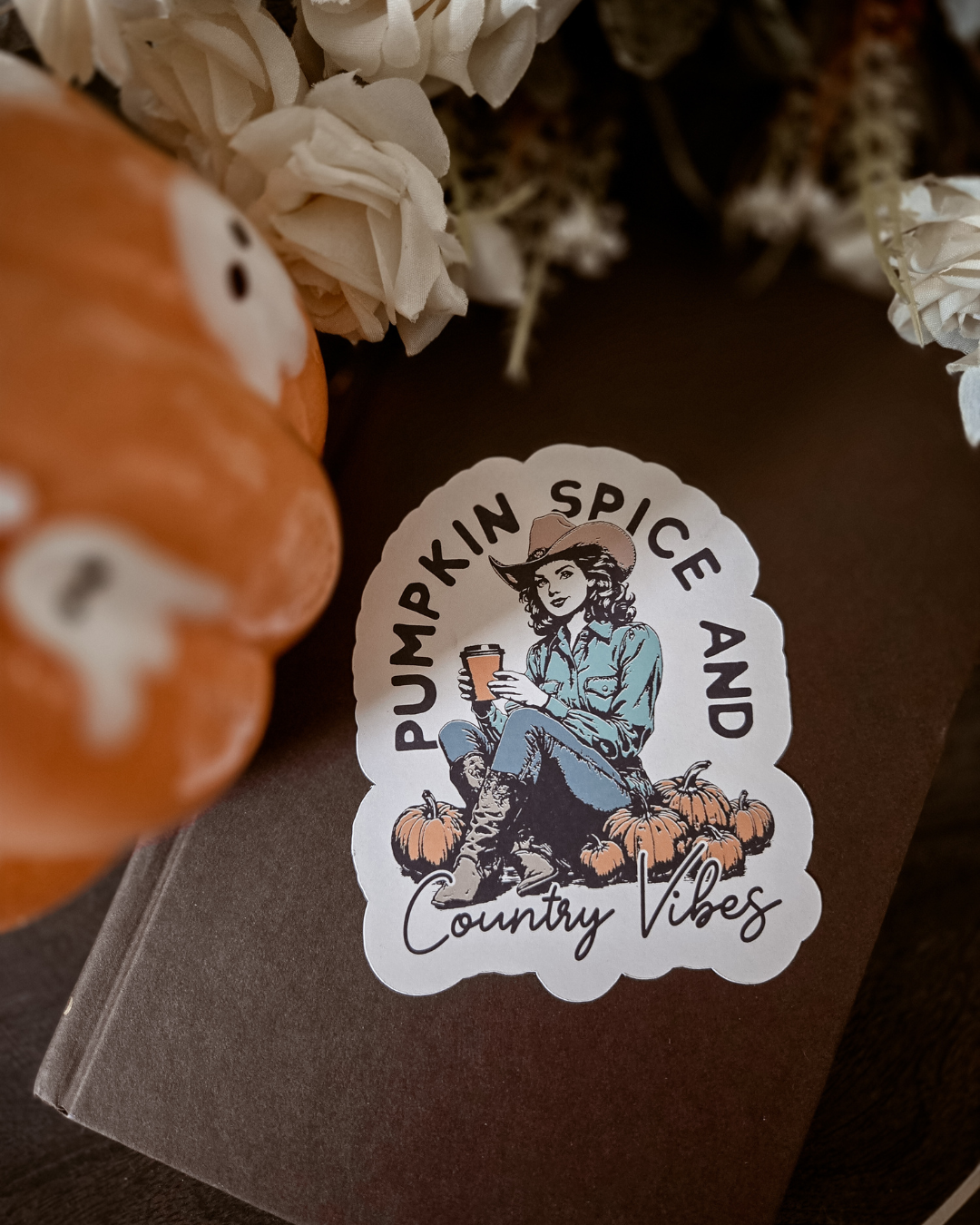 Pumpkin Spice Cowgirl Magnet