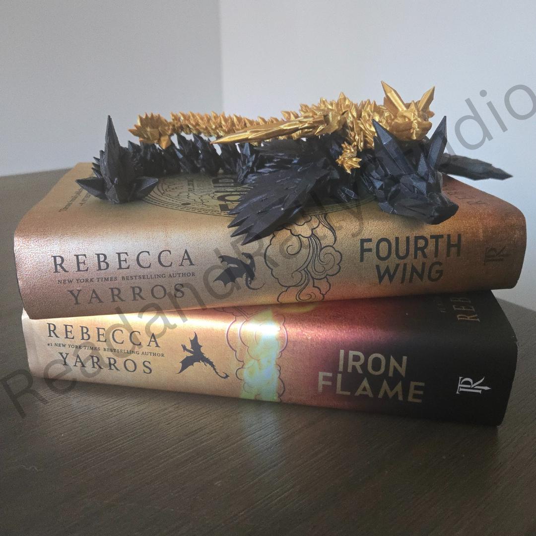 Black & Gold Combo 3D Print Articulating Dragons - Handcrafted Dragon Sculptures