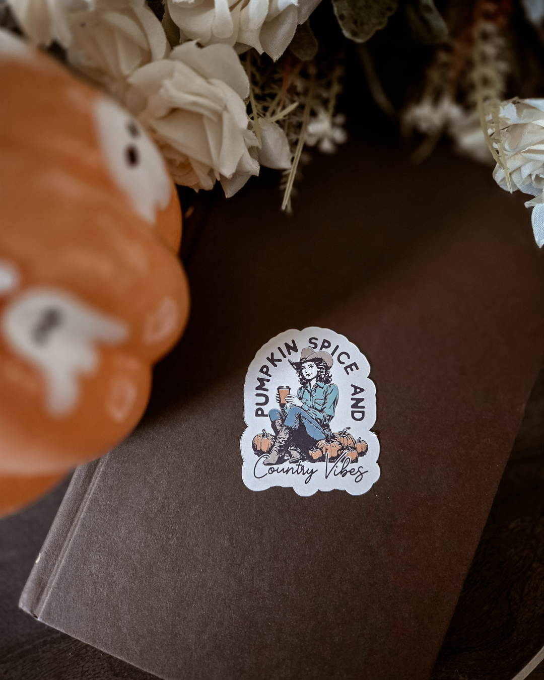 Pumpkin Spice Cowgirl Magnet