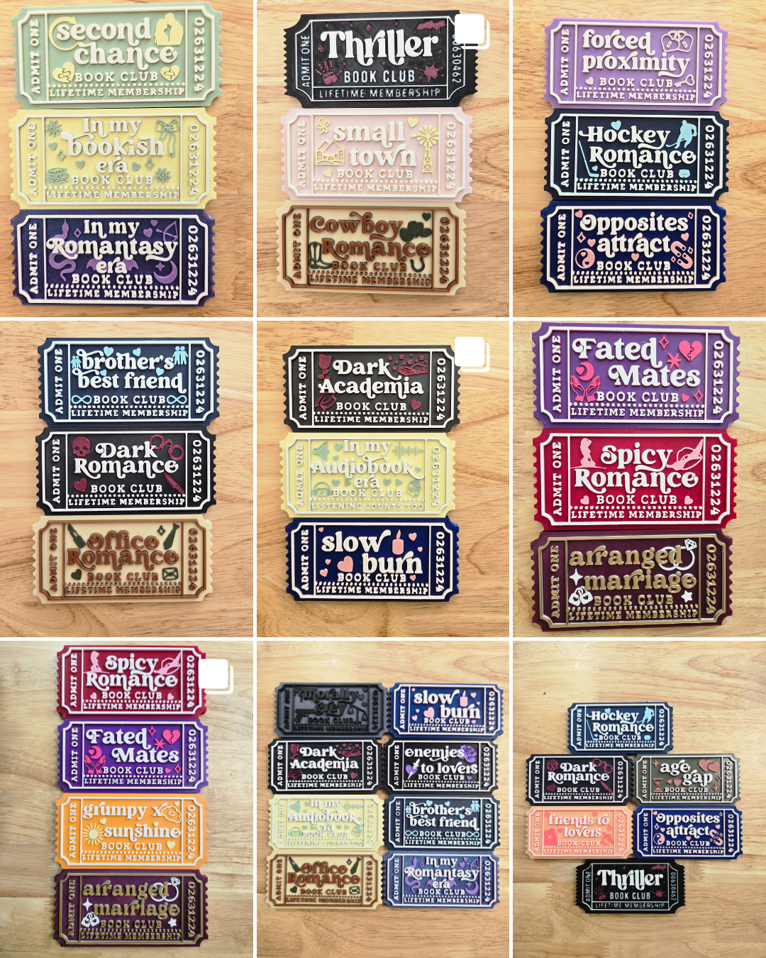 Bookish Trope Tickets - Standard Edition (4x2")