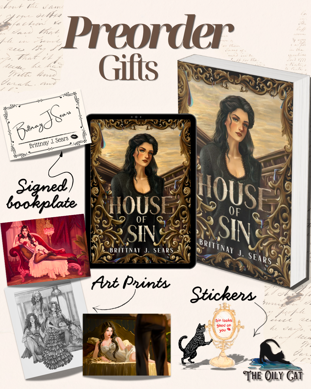PREORDER CAMPAIGN House of Sin by Brittnay J Sears SIGNED W/ SWAG