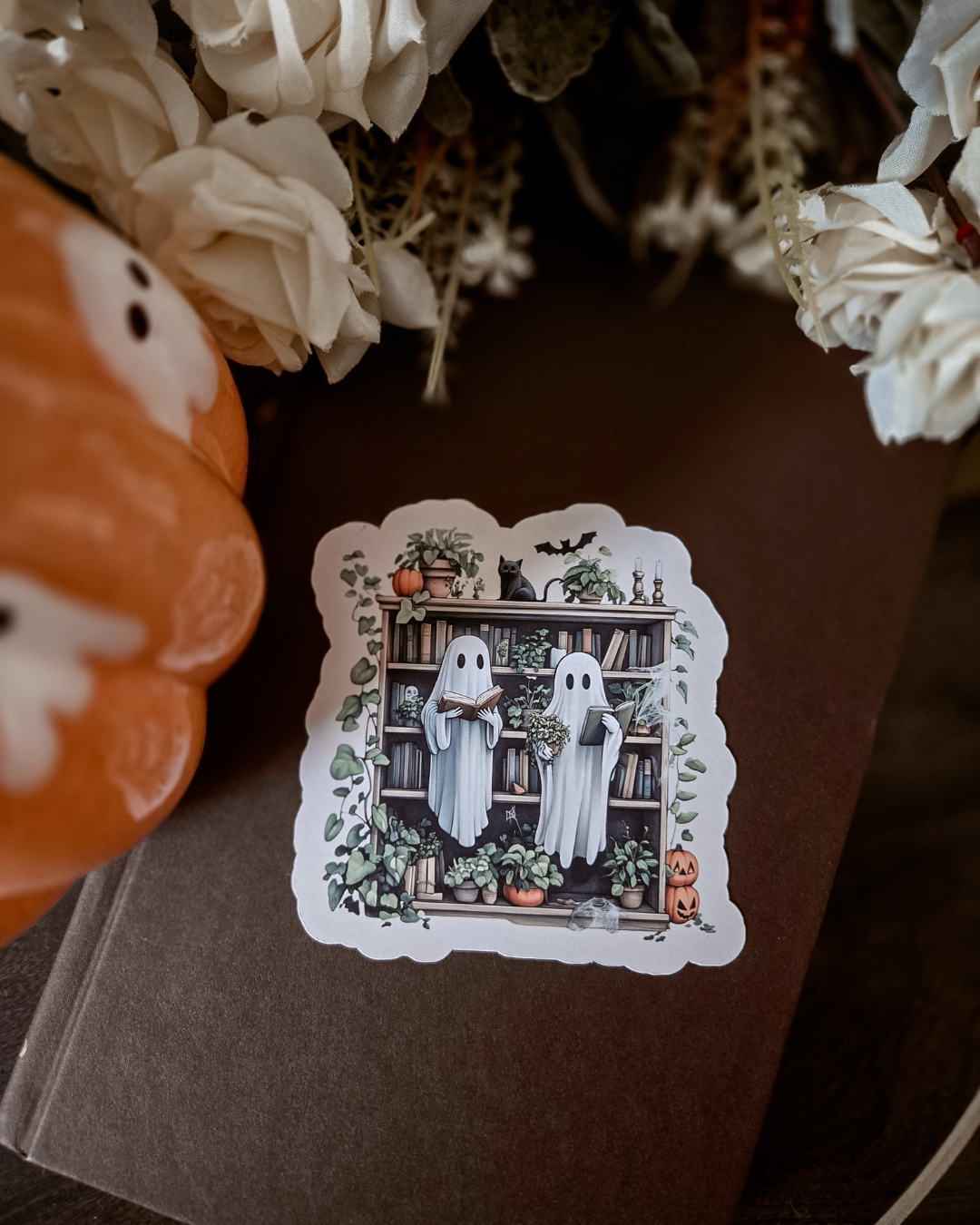 Bookshelf Ghosts Magnet
