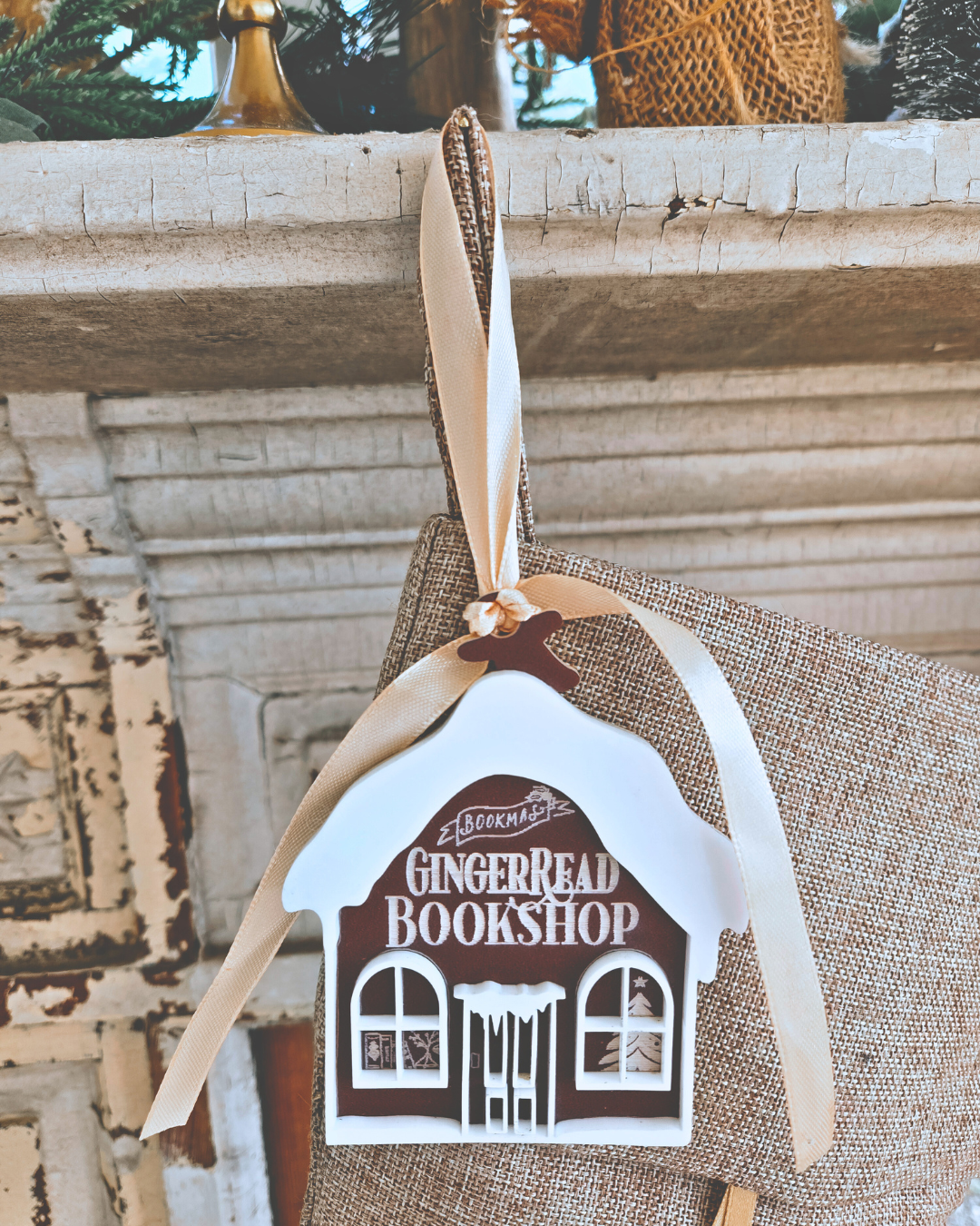 "GingerRead Bookshop" Ornament