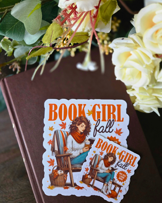 Book Girl Fall Magnet