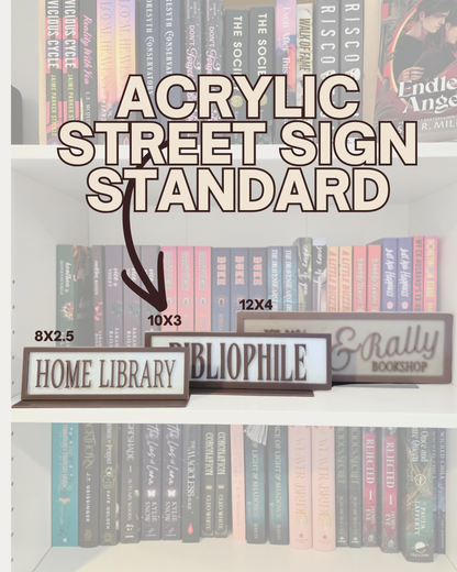 Heritage Acrylic Street Sign (Standard 10" x 3")