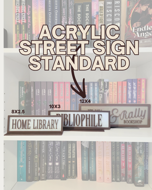 Heritage Acrylic Street Sign (Standard 12" x 4")