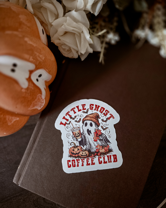 Little Ghost Coffee Club - Vinyl Glossy Sticker