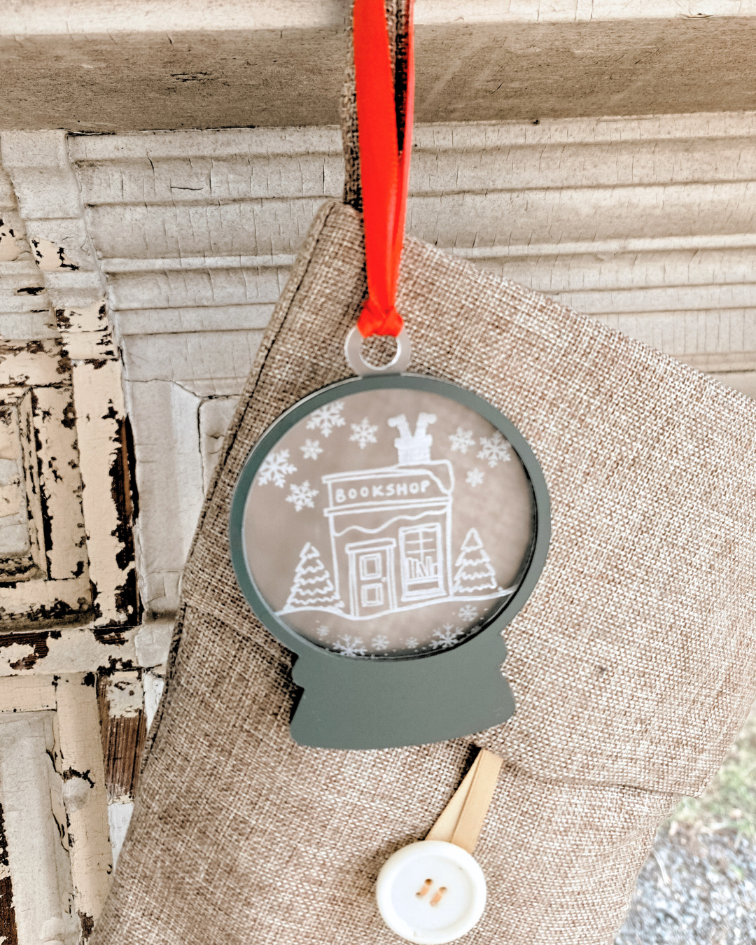 “Snowed-In Bookshop” Ornament