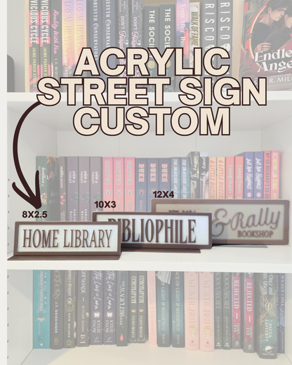 Heritage Acrylic Street Sign (Custom 8" x 2.5")