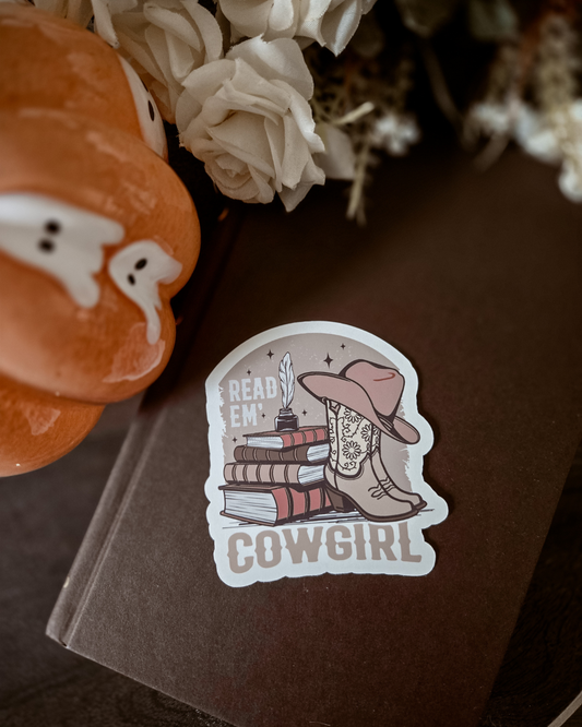 Read Em' Cowgirl - Vinyl Glossy Sticker