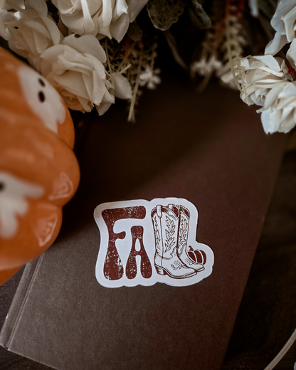 Fall Cowboy Boots Magnet
