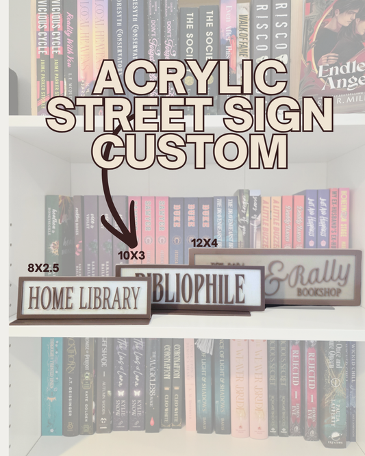 Heritage Acrylic Street Sign (Custom 10" x 3")