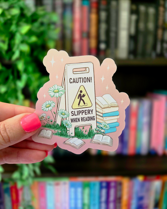 Caution Slippery When Wet - Vinyl Glossy Sticker