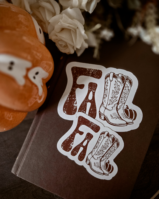 Fall Cowboy Boots Magnet