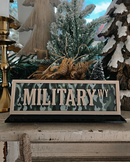 Military Way Acrylic Street Sign