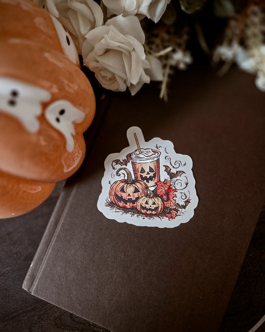 Pumpkin Mocha - Vinyl Glossy Sticker