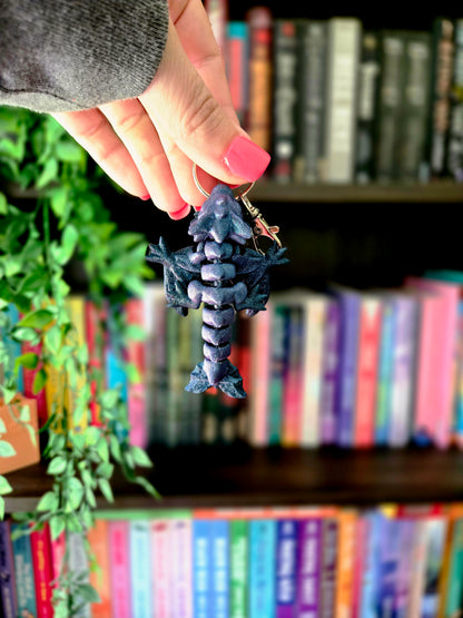 Blue & Purple Wyvern Keychain
