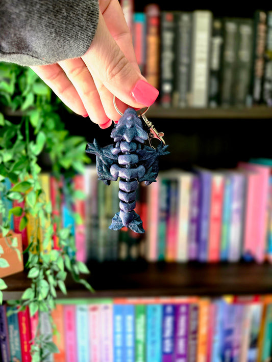 Blue & Purple Wyvern Keychain