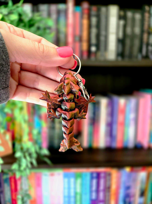 Red & Gold Wyvern Keychain