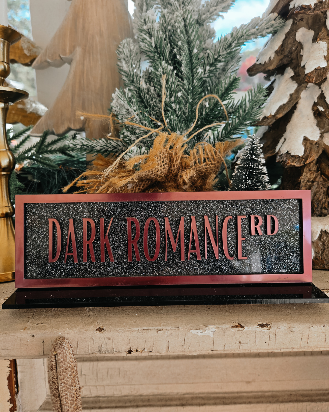 Dark Romance Road Acrylic Street Sign