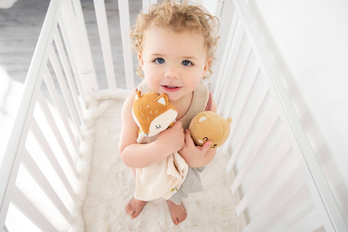Baby Lovey Snuggle Blanket, Fox, Organic Cotton Muslin