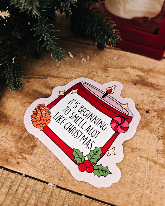 Christmas Candle Vinyl Sticker