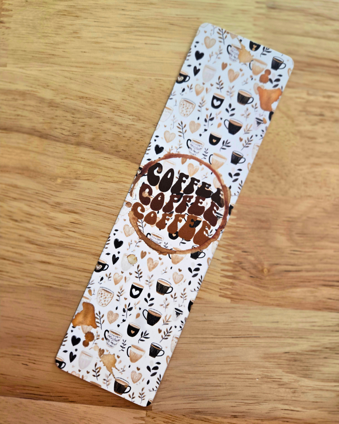 Coffee Stain Matte Bookmark