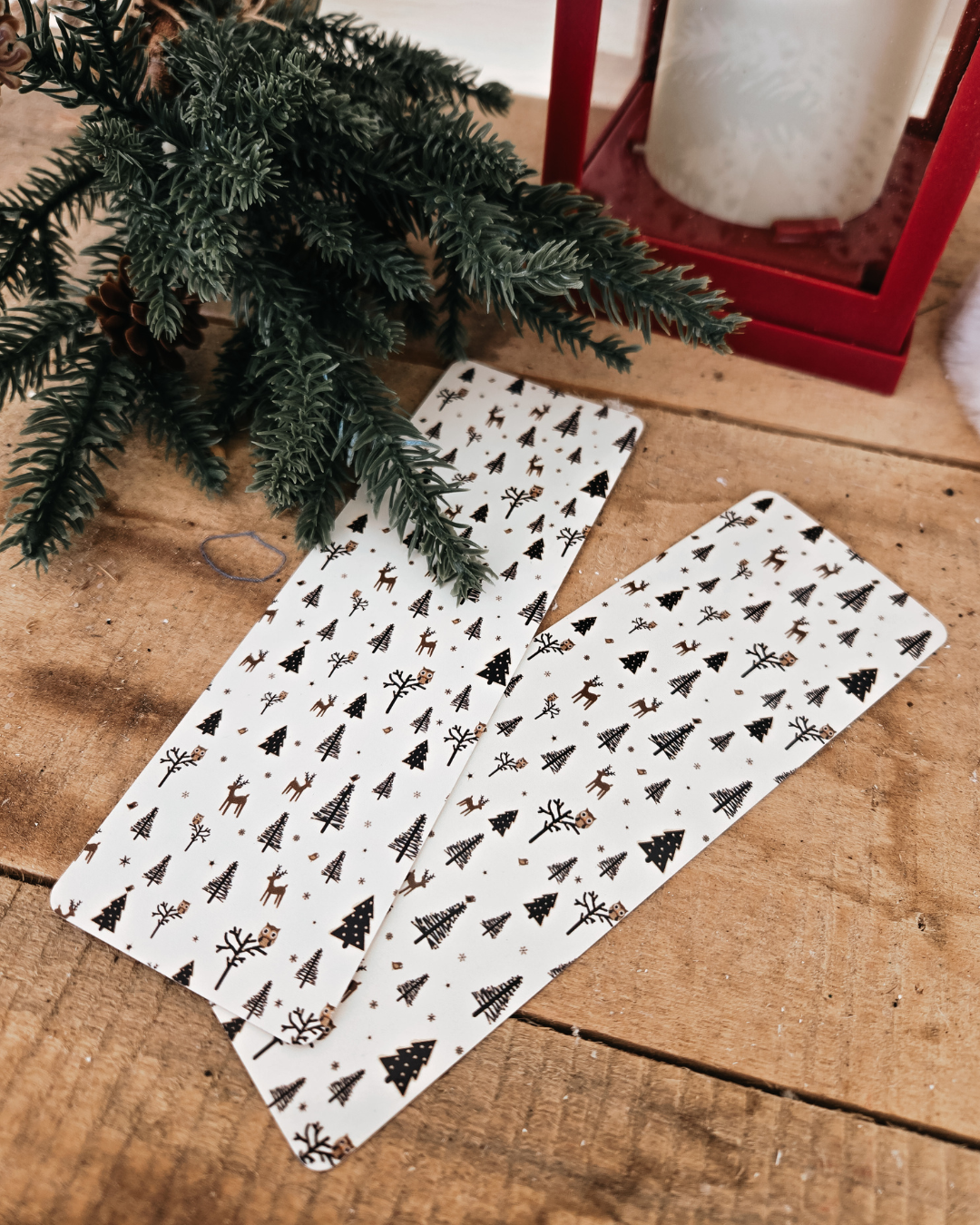 Forest Holiday Glossy Bookmark