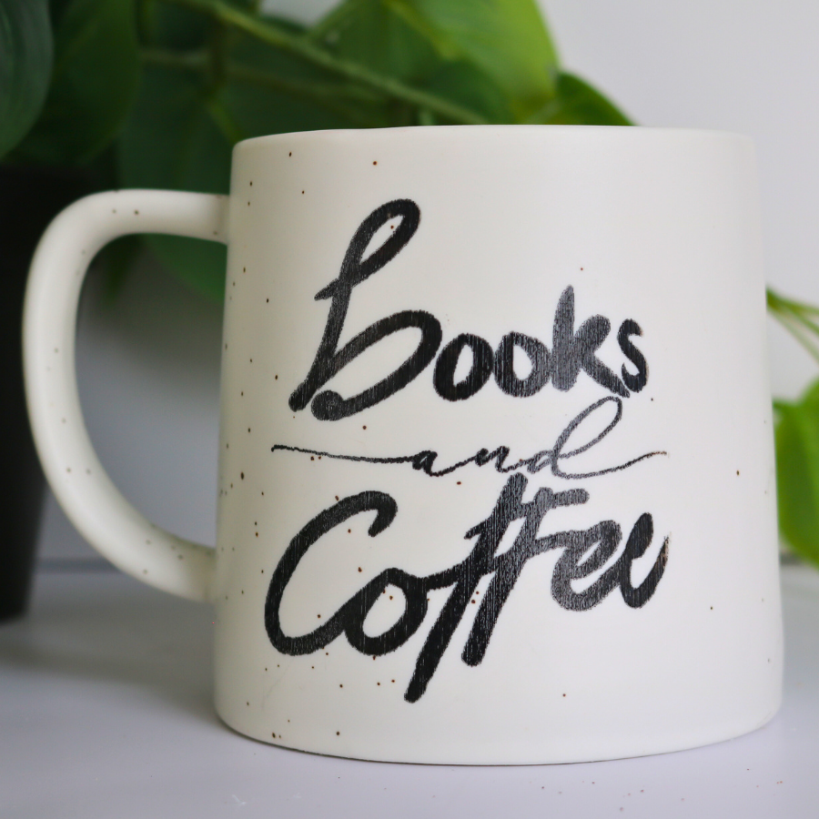Books & Coffee Porcelain 14 Oz Mug