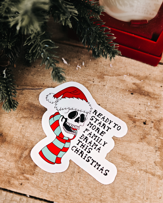 Family Drama Skeleton Vinyl Sticker