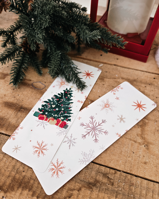 Snowy Tree Glossy Bookmark