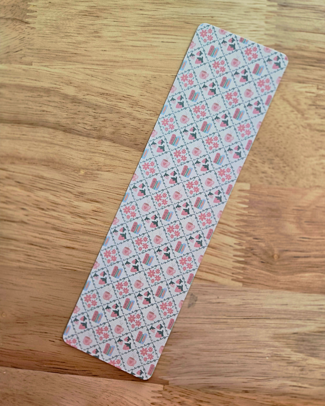Pink Checkered Books Matte Bookmark