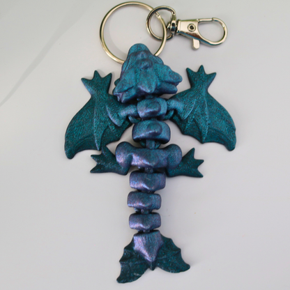 Blue & Purple Wyvern Keychain