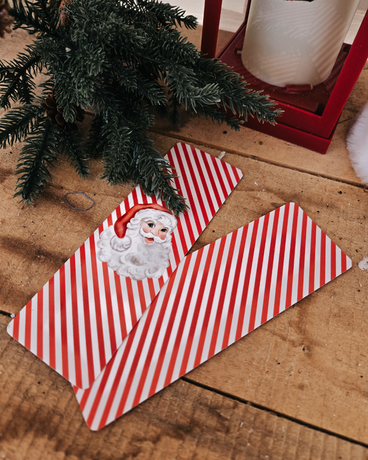 Santa Stipes Glossy Bookmark