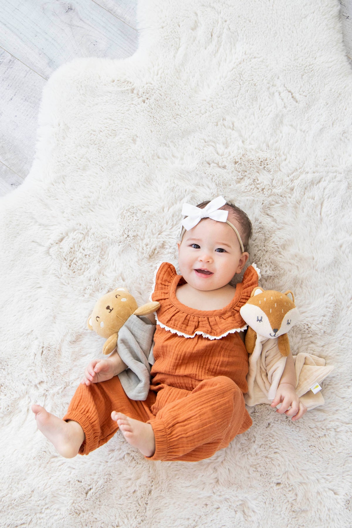 Baby Lovey Snuggle Blanket, Fox, Organic Cotton Muslin
