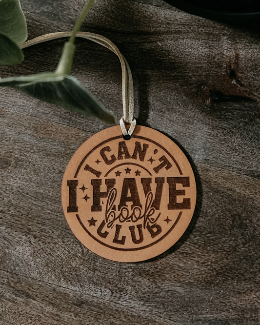 Book Club Leather Car Freshie