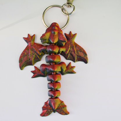 Red & Gold Wyvern Keychain