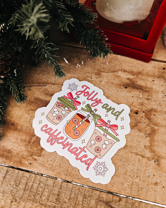 Jolly & Caffeinated Vinyl Sticker