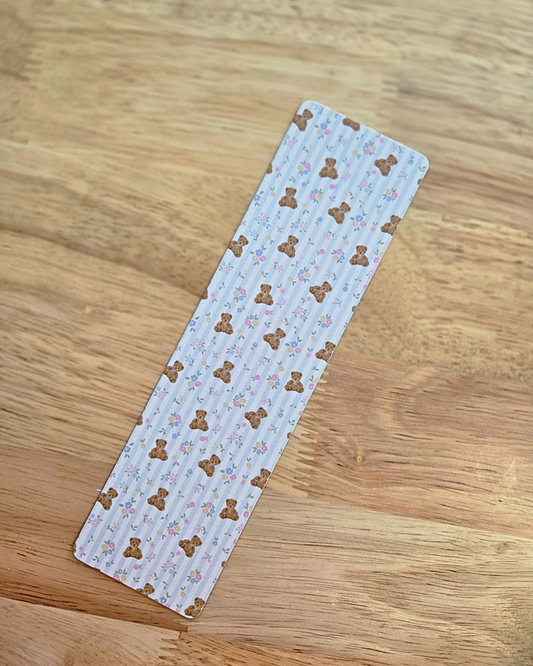 Floral Bear Matte Bookmark