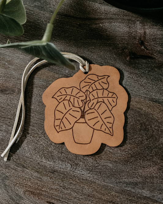 Plant Lady Leather Car Freshie