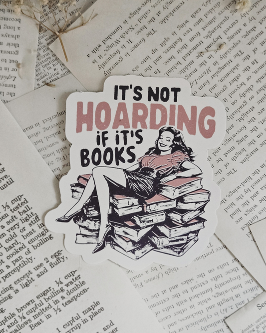 Hoarding Books Sticker