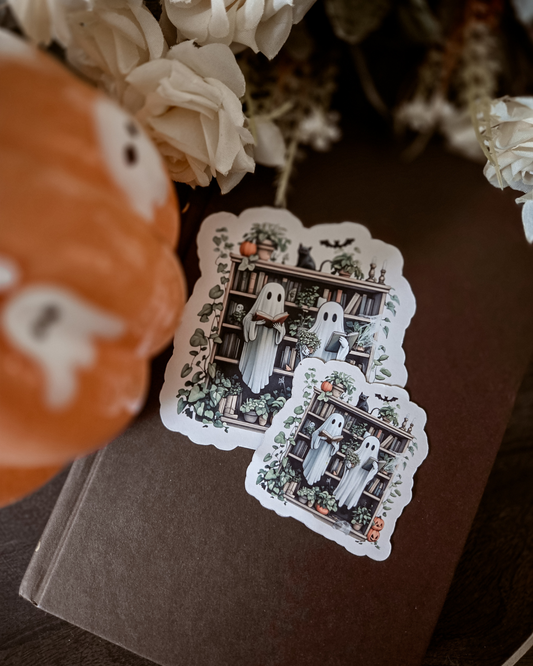 Bookshelf Ghosts Magnet