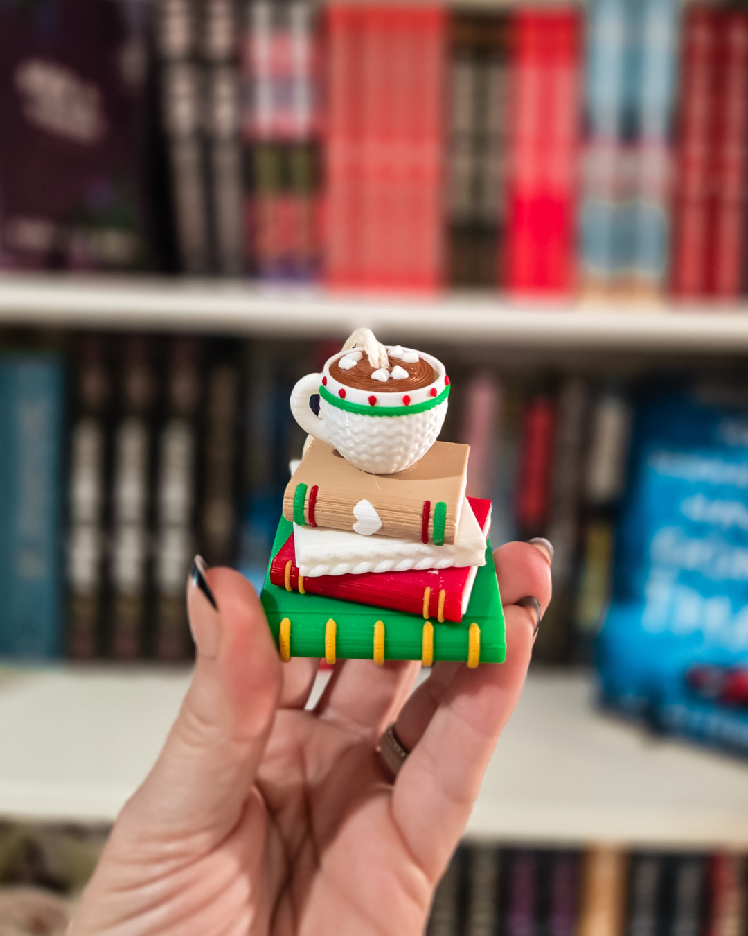Hot Cocoa Bookstack Ornament