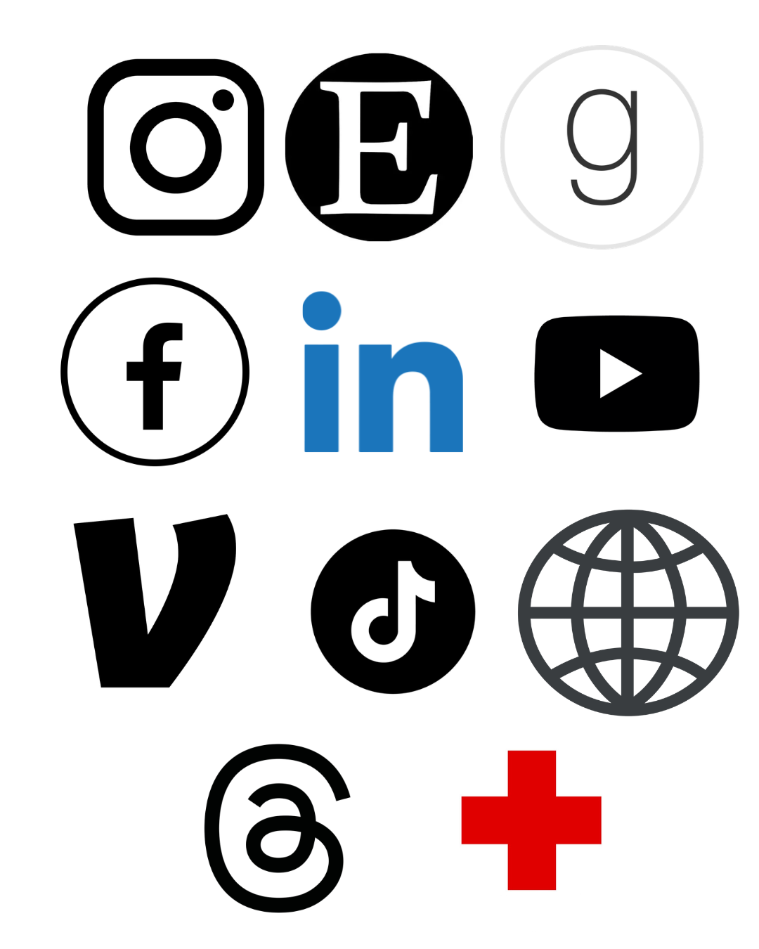 Round NFC Social Media Keychain