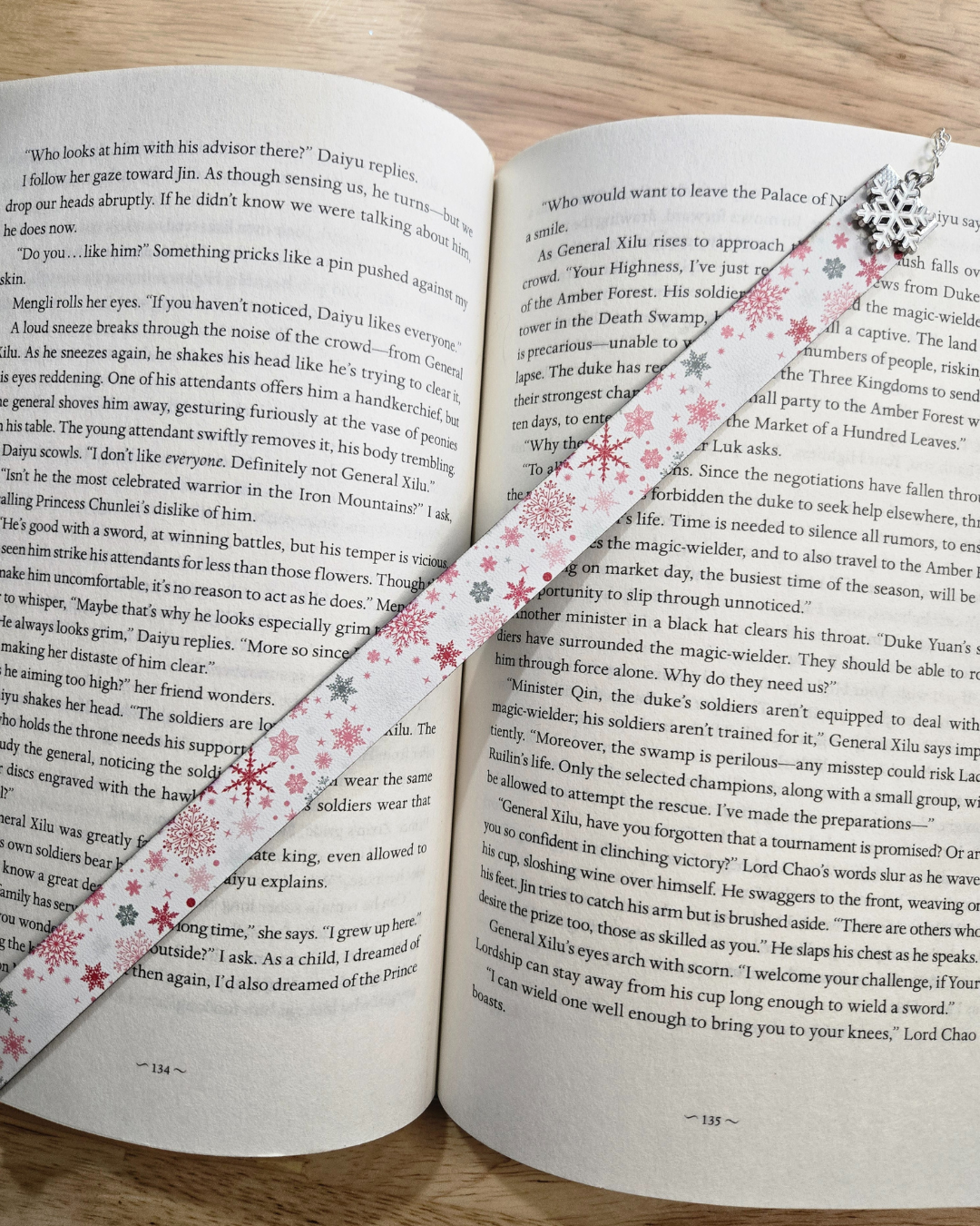 Snowflake Leatherette Bookmark Bracelet