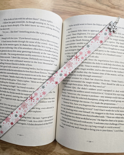 Snowflake Leatherette Bookmark Bracelet