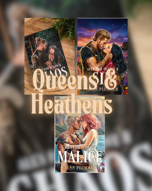 Queens & Heathens Series by Jenn Plummer SIGNED W/ SWAG