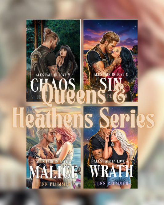 Queens & Heathens Series by Jenn Plummer SIGNED W/ SWAG